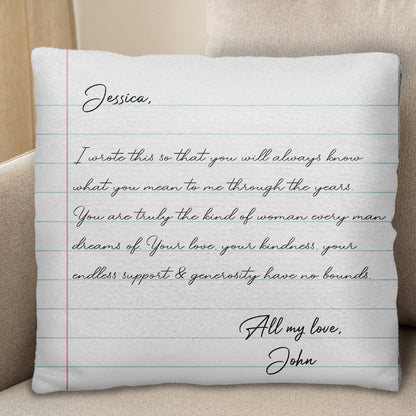 Endless Love and Support Written Letter Design