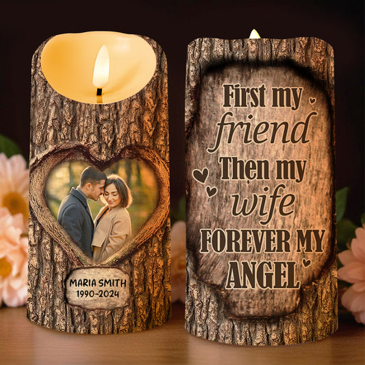 First My Friend Then My Wife Forever My Angel Heart Design