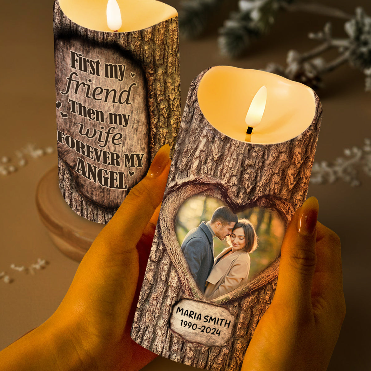 First My Friend Then My Wife Forever My Angel Heart Design