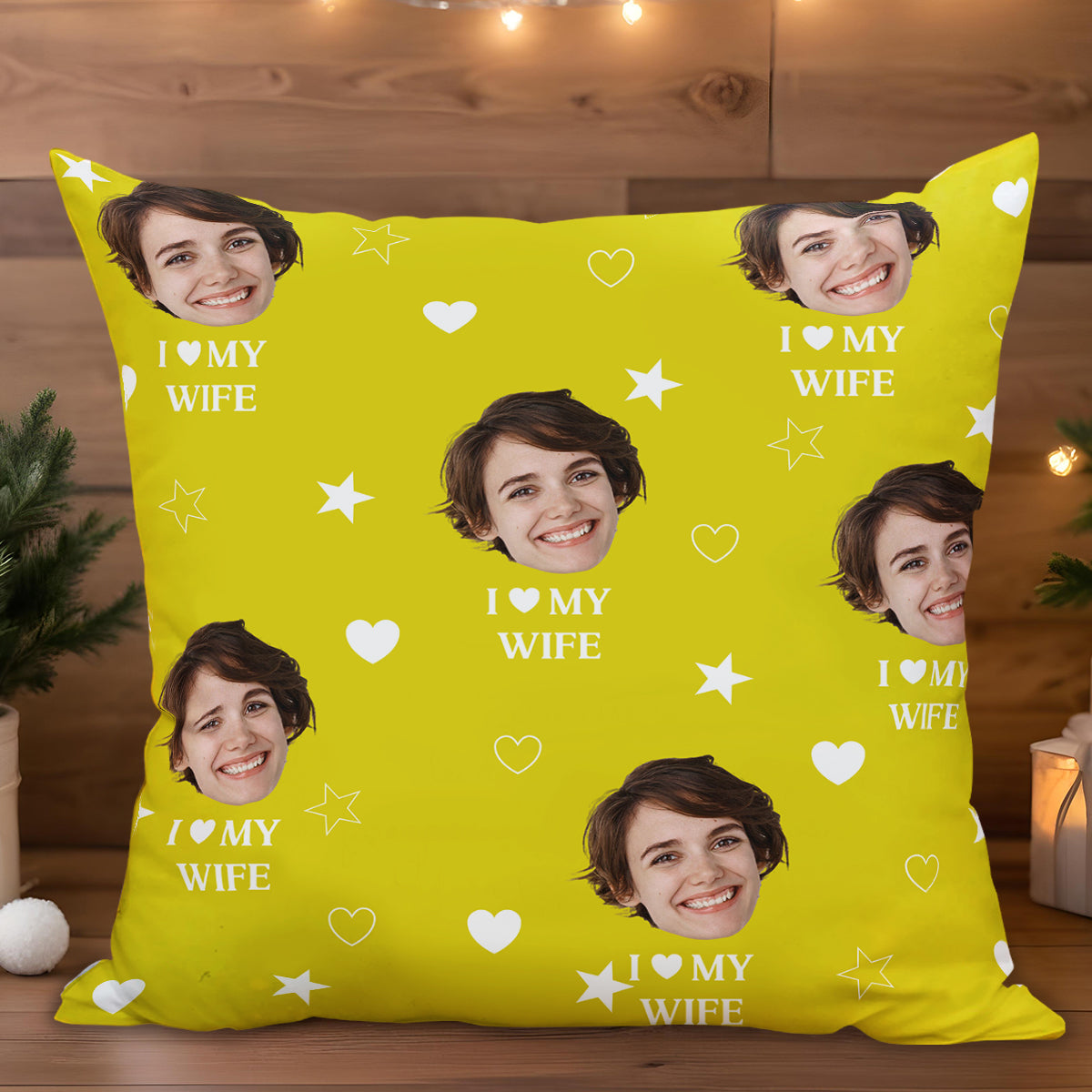 I Love My Wife With Hearts And Stars Design