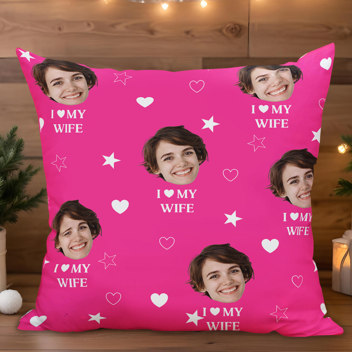 I Love My Wife With Hearts And Stars Design