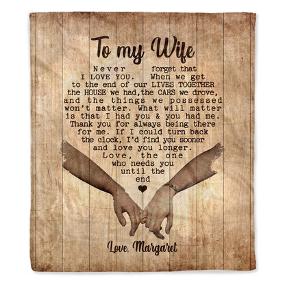 Love You Longer Romantic Quote With Holding Hands