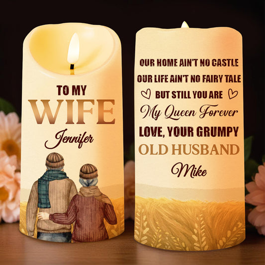 Queen Forever Love Message, Romantic Couple Over Field Design