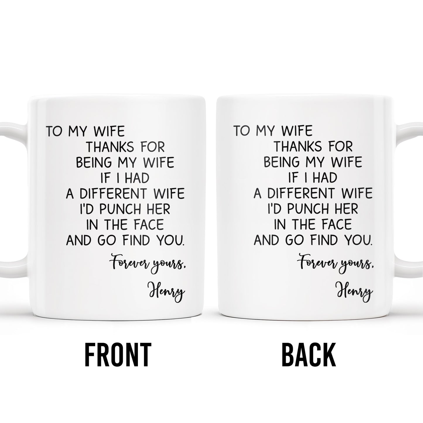 Thanks For Being My Wife, Forever Yours