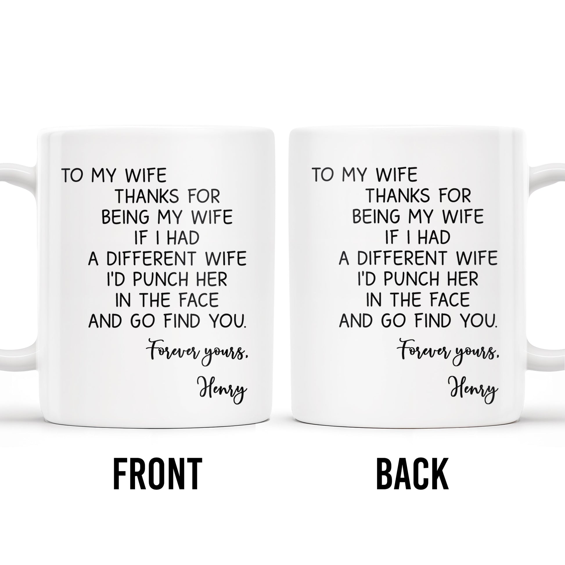 Thanks For Being My Wife, Forever Yours
