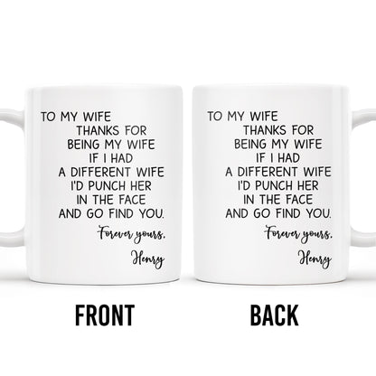 Thanks For Being My Wife, Forever Yours