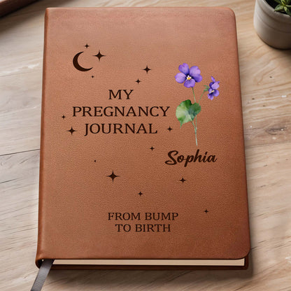 From Bump To Birth Journal With Moon And Stars