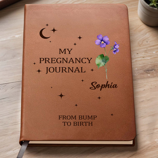 From Bump To Birth Journal With Moon And Stars
