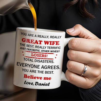 You Are A Really, Really Great Wife, Believe Me, Couple Hugging