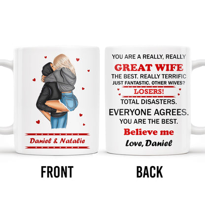 You Are A Really, Really Great Wife, Believe Me, Couple Hugging