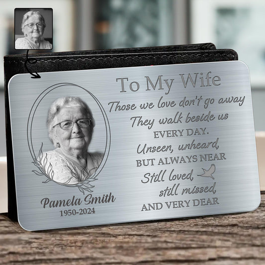 To My Wife, Loved And Missed Every Day, Dove And Floral Design