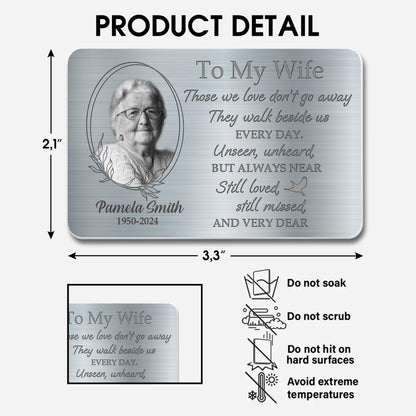 To My Wife, Loved And Missed Every Day, Dove And Floral Design