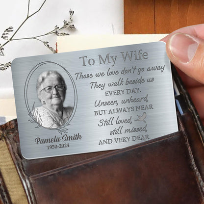 To My Wife, Loved And Missed Every Day, Dove And Floral Design