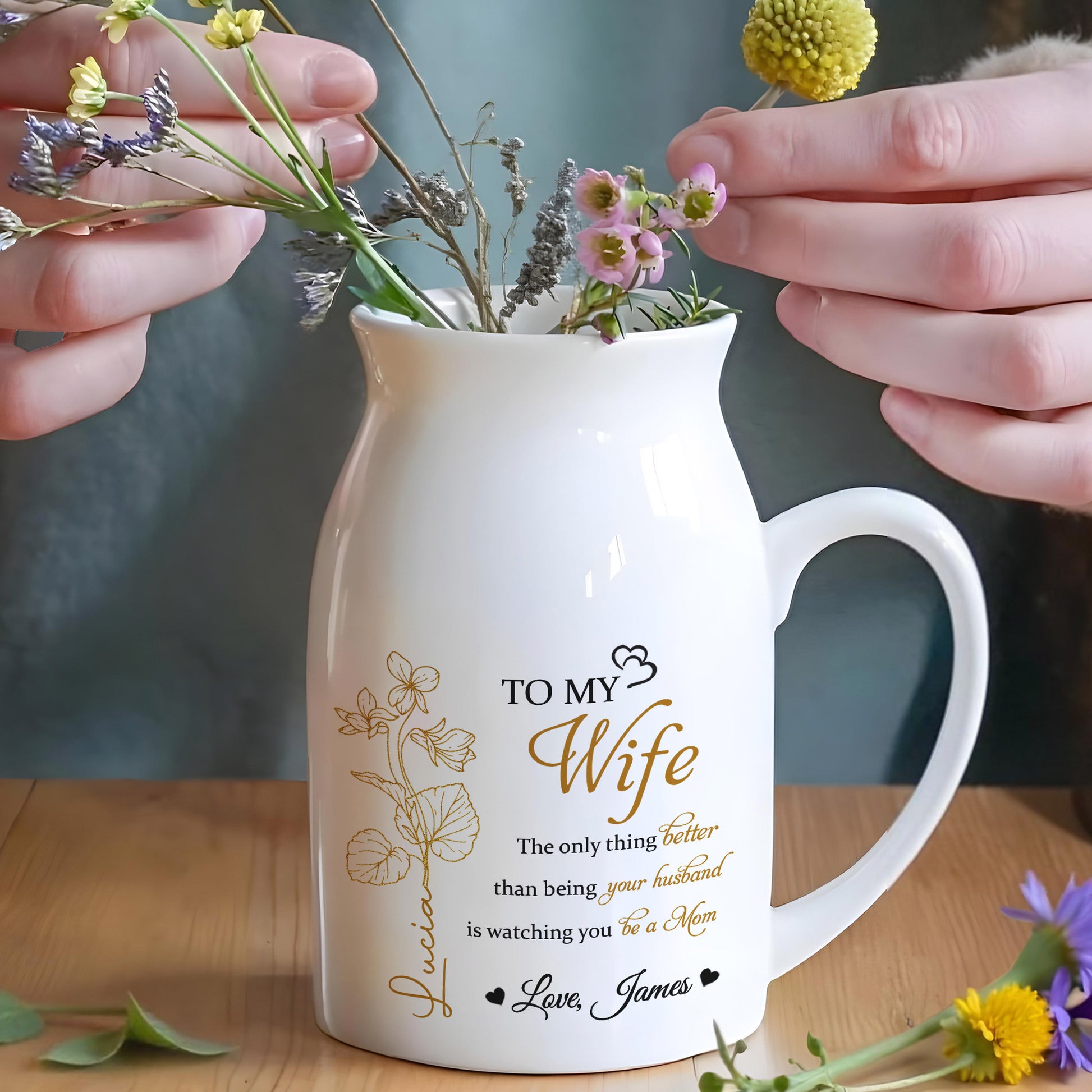 To My Wife, The Only Thing Better Than Being Your Husband, Flower and Heart