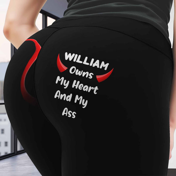 Owns My Heart And My Tail With Heart, Horns, And Tail Design