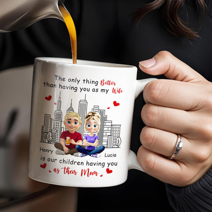The Only Thing Better Than Having You As My Wife, Skyline and Cartoon Couple