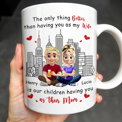 The Only Thing Better Than Having You As My Wife, Skyline and Cartoon Couple
