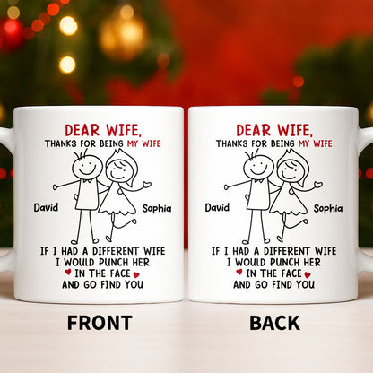 Dear Wife Thanks For Being My Wife, Stick Figures And Hearts