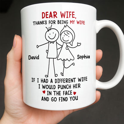 Dear Wife Thanks For Being My Wife, Stick Figures And Hearts
