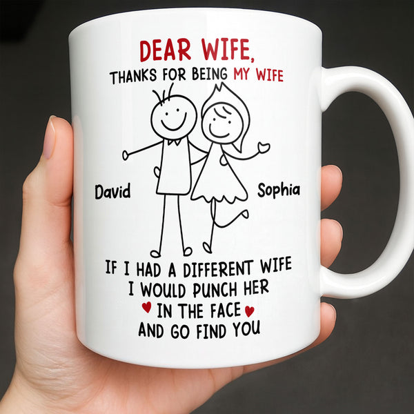 Dear Wife Thanks For Being My Wife, Stick Figures And Hearts