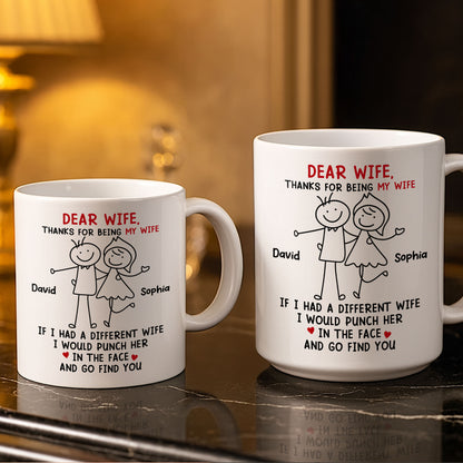 Dear Wife Thanks For Being My Wife, Stick Figures And Hearts