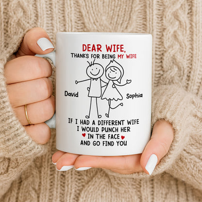 Dear Wife Thanks For Being My Wife, Stick Figures And Hearts