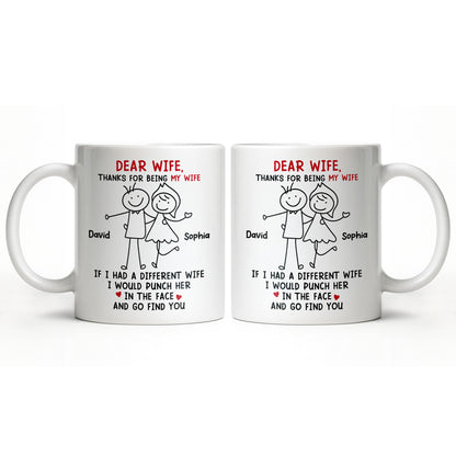 Dear Wife Thanks For Being My Wife, Stick Figures And Hearts