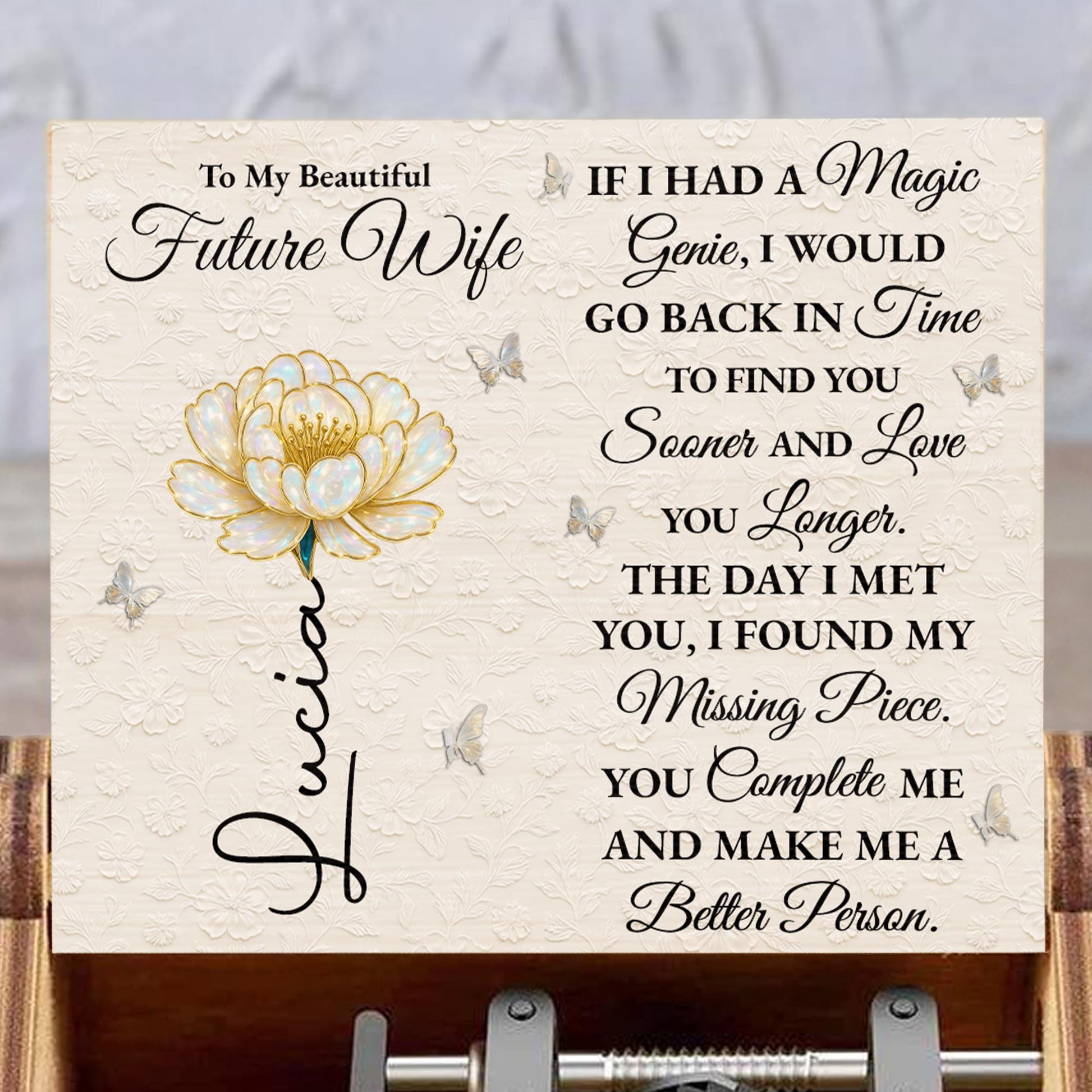 To My Beautiful Future Wife, Love And Time Message