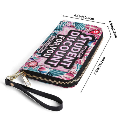 No más descuento para estudiantes - Cartera de cuero para mujer - WW03