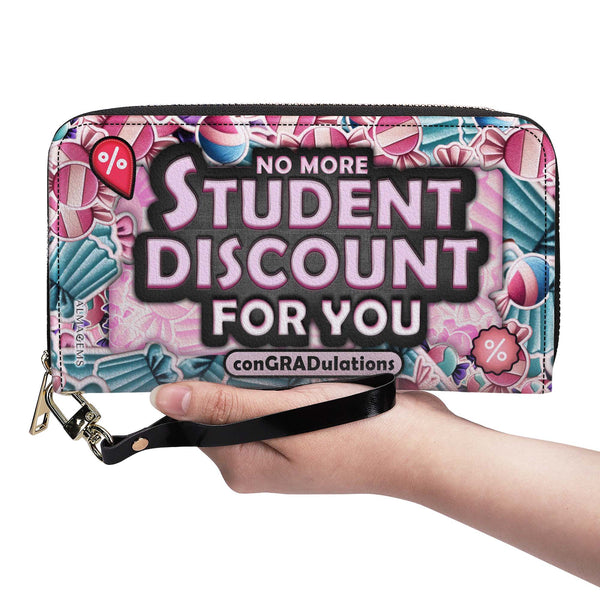No más descuento para estudiantes - Cartera de cuero para mujer - WW03