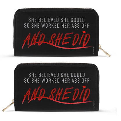 She Believed She Could - Cartera de cuero para mujer - WW11