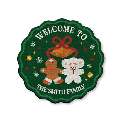 Welcome To The Family Christmas Doormat