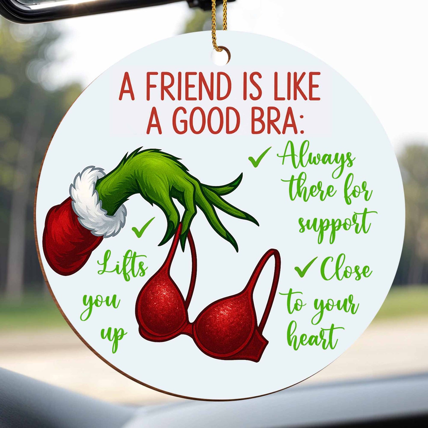 A Friend Is Like A Good Bra, Friendship Support Holiday Ornament