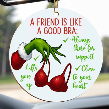A Friend Is Like A Good Bra, Friendship Support Holiday Ornament