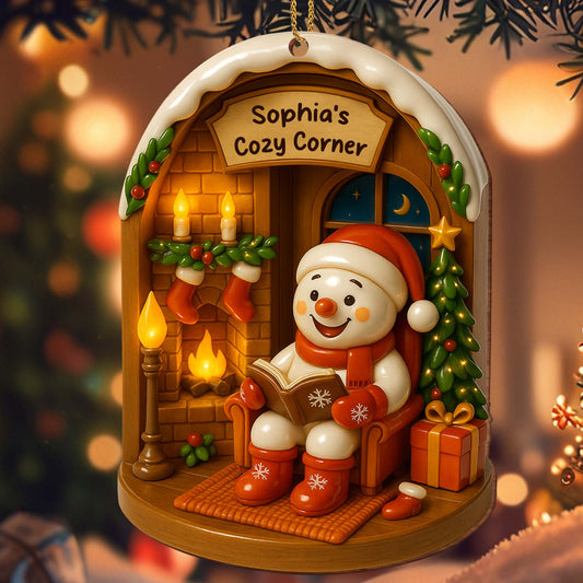 Create A Warm And Cozy Corner This Holiday Season - Personalized Custom Wood Ornament, Custom Shaped - XMAS040_WDO