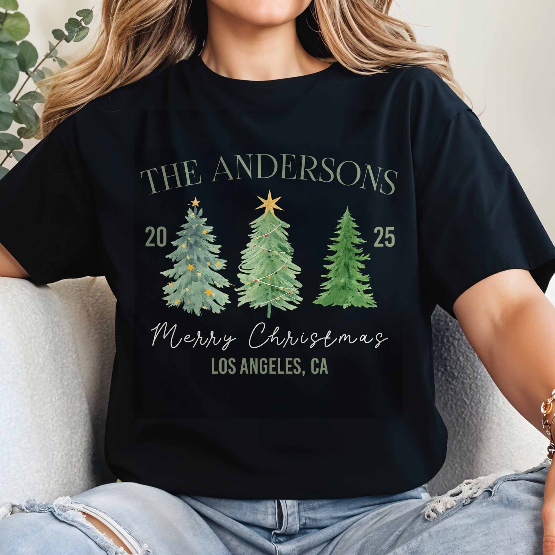Merry Christmas With Christmas Trees