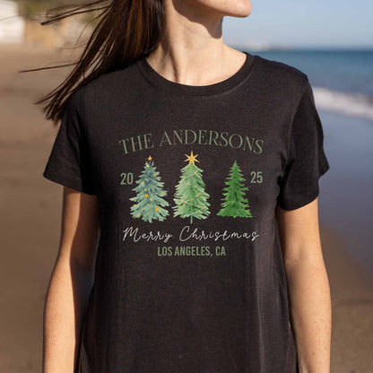 Merry Christmas With Christmas Trees