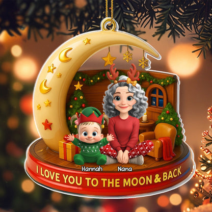 I Love You To The Moon & Back Christmas Ornament