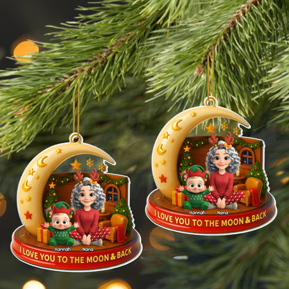 I Love You To The Moon & Back Christmas Ornament