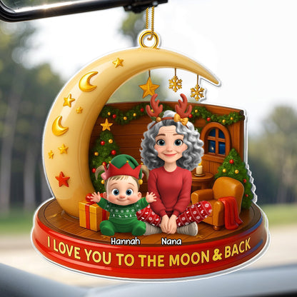 I Love You To The Moon & Back Christmas Ornament