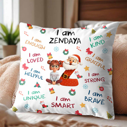 I Am Enough, Loved, Helpful, Unique, Smart With Santa And Elf