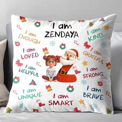 I Am Enough, Loved, Helpful, Unique, Smart With Santa And Elf