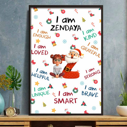 I Am Enough, Loved, Helpful, Unique, Smart Poster