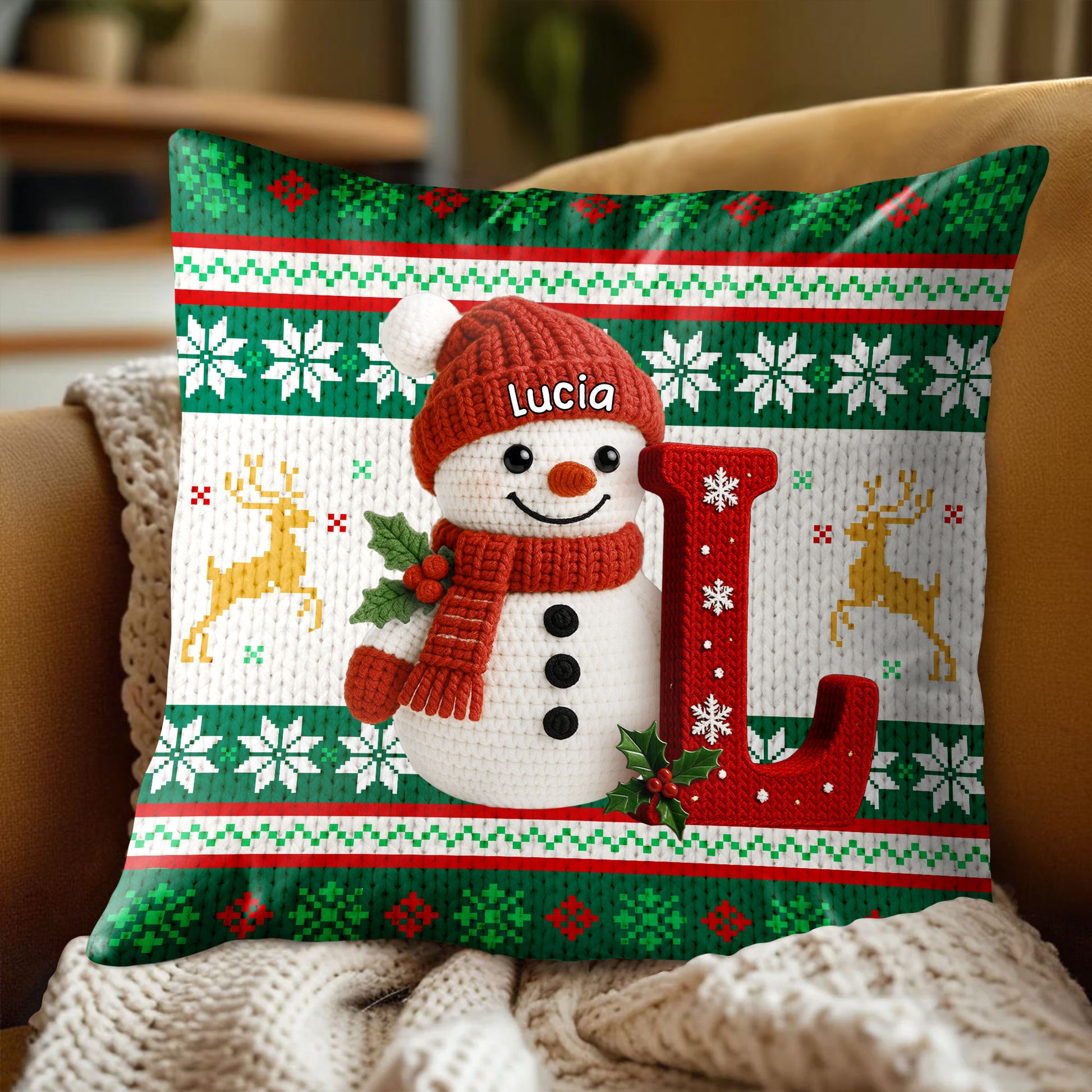 Celebrate Seasonal Cheer With Snowman And Reindeer