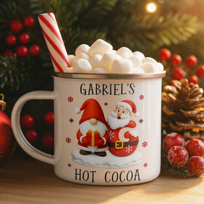 Personalized Hot Cocoa Mug With Santa And Gifts