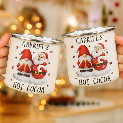 Personalized Hot Cocoa Mug With Santa And Gifts
