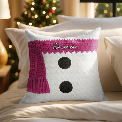 Customizable Knitted Snowman Scarf Design