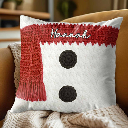 Customizable Knitted Snowman Scarf Design