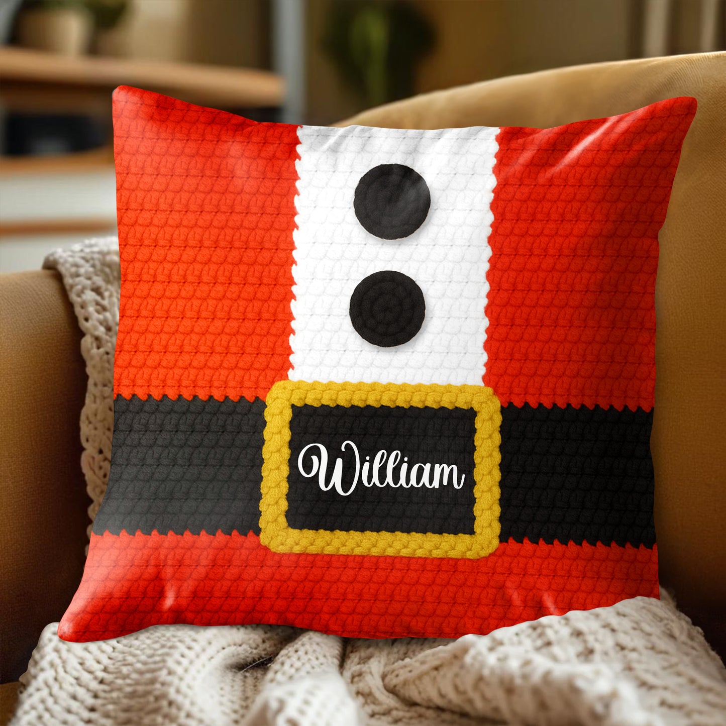Create A Festive Atmosphere With This Customizable Snowman Pillow