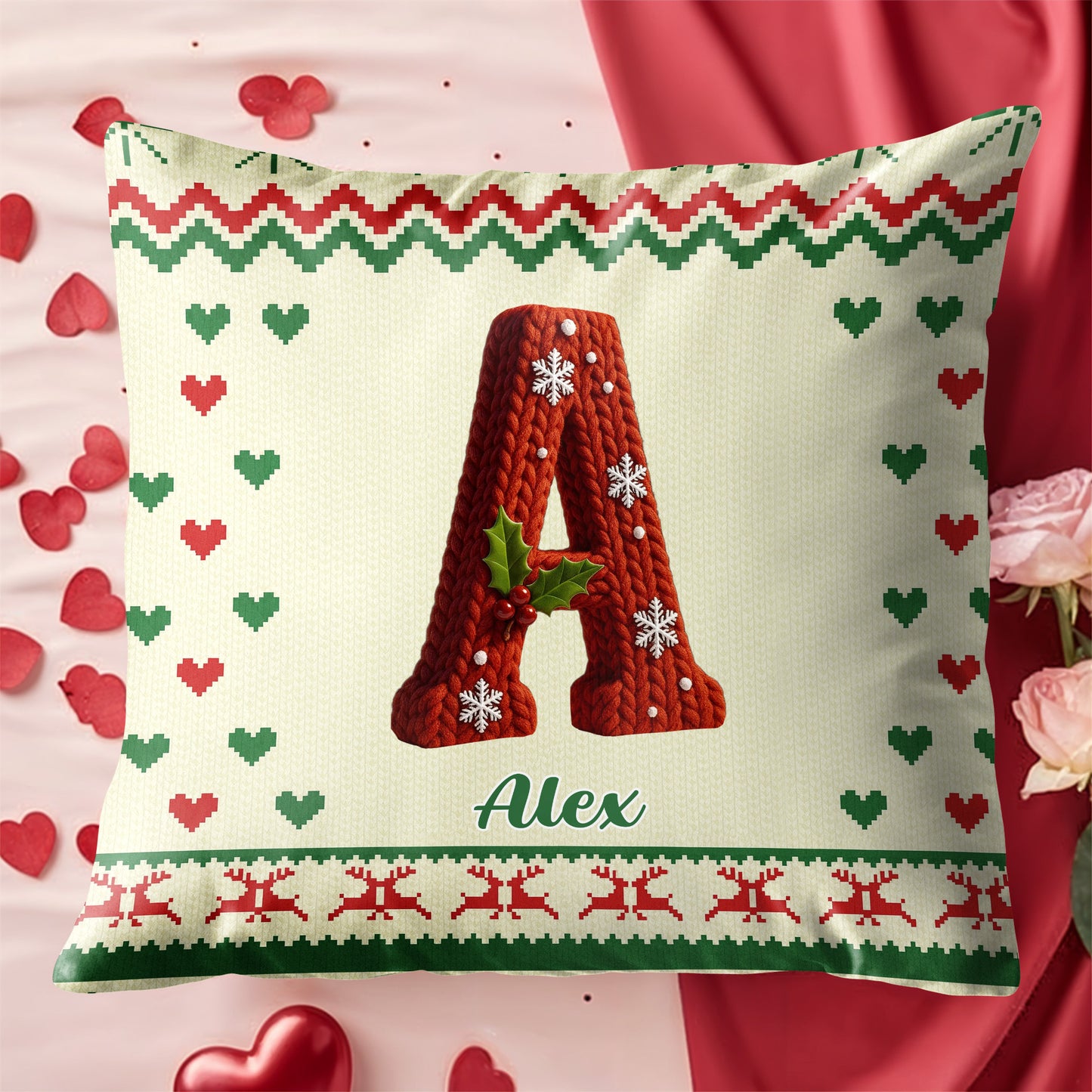 Celebrate The Festive Season With Holiday Motifs Pillow